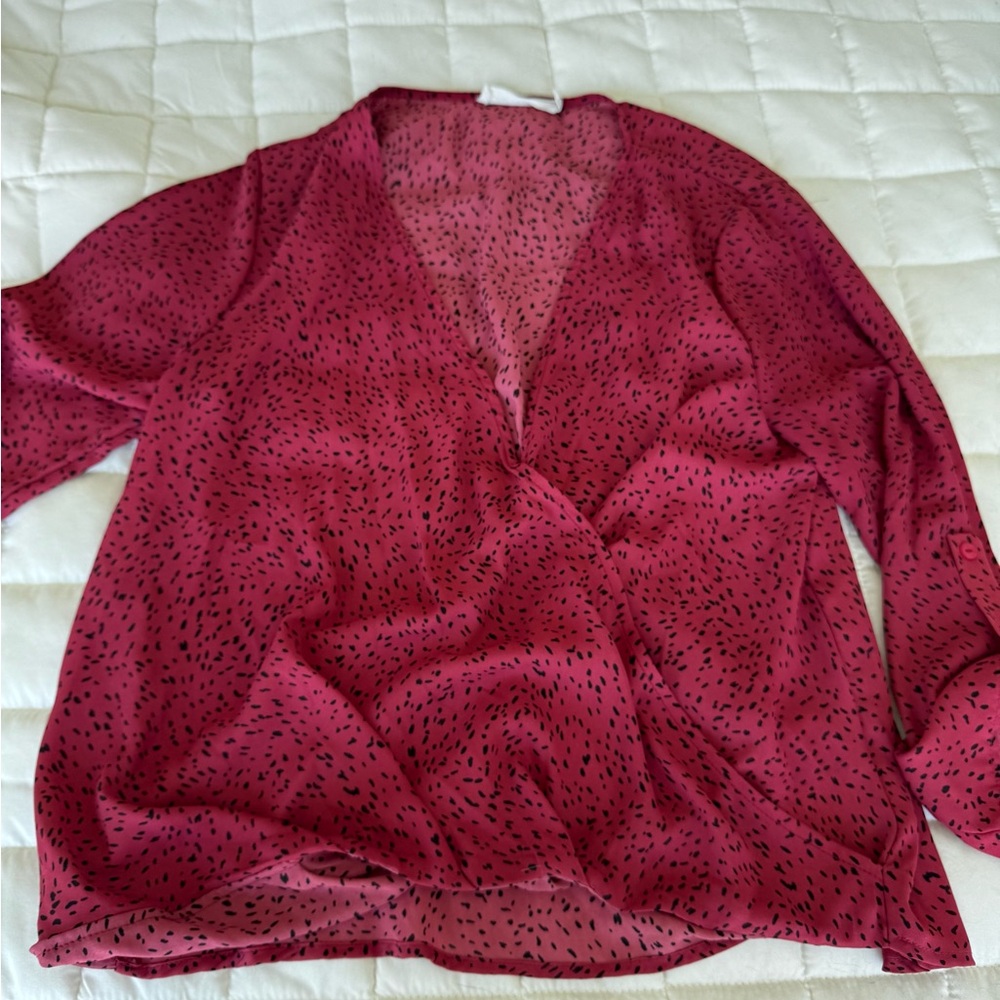 Women's Pink Patterned Top